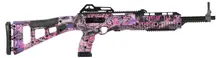 Hi-Point 4095TS Carbine .40 S&W Semi-Auto Rifle, 17.5" Barrel, 10 Rounds, Skeletonized Stock, Pink Camo Finish
