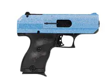 Hi-Point C9 9MM Compact Pistol with 3.5" Black Steel Barrel, Blue Sparkle Serrated Slide, Black Polymer Frame and Grips, 8-Rounds
