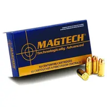Magtech 9mm Luger 124gr FMJ Ammunition, 50 Rounds Box - 9B