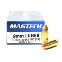 Magtech 9mm Luger 115 Grain FMJ 1000 Rounds Ammunition Case