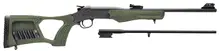 Rossi Matched Pair Youth .410/22LR Matte Black Rifle with OD Green Thumbhole Synthetic Stock