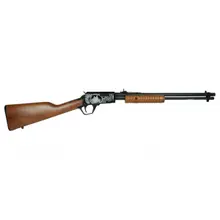 Rossi Gallery Pump Action .22 LR Rifle, 18" Barrel, 15+1 Capacity, Engraved Metal Finish, Fixed Hardwood Stock
