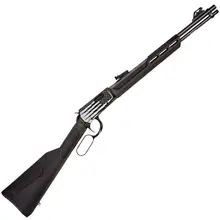 Rossi Rio Bravo .22 WMR Lever Action Rifle with 20" Barrel, 12-Round Capacity, Black Polymer Stock, Fiber Optic Sights and US Flag Engraving