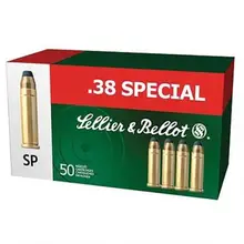 Sellier & Bellot .38 Special 158 Gr Soft Point Ammunition, 50 Rounds - SB38C