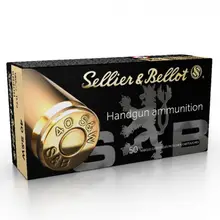 SELLIER & BELLOT .40 SMITH & WESSON AMMUNITION 50 ROUNDS 180 GRAIN JACKETED HOLLOW POINT