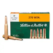 Sellier & Bellot .270 Win 150gr Soft Point Winchester Ammunition, 20 Rounds - SB270A