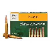 SELLIER & BELLOT 7X65R AMMUNITION 20 ROUNDS 173 GRAIN SOFT POINT CUTTING EDGE PROJECTILE 2,608FPS