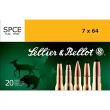 SELLIER & BELLOT 7X64 BRENNEKE AMMUNITION 20 ROUNDS 173 GRAIN SOFT POINT CUTTING EDGE PROJECTILE 2,526FPS