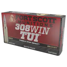 Fort Scott Munitions Tumble Upon Impact 308 Winchester 150 Grain Solid Copper Spun Rifle Ammo
