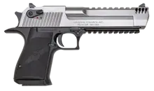Magnum Research Desert Eagle Mark XIX L6 .50 AE 6" Stainless Steel Pistol with Integral Muzzle Brake, 7+1 Rounds, Black Polymer Grip - DE50ASIMB