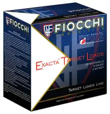 Fiocchi Exacta Target International Trap & Skeet 12 Gauge 2.75" #7.5 Lead Shotshell - 24g, 1350 FPS, 25 Rounds
