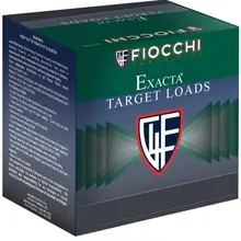 FIOCCHI EXACTA TARGET LINE WHITE RINO 12 GAUGE AMMUNITION 2-3/4" #7.5 SHOT 1-1/8OZ LEAD 1250FPS