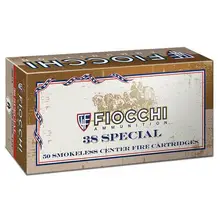 Fiocchi Cowboy Action .38 Special 158 Grain LFP Ammunition - 50 Rounds Box