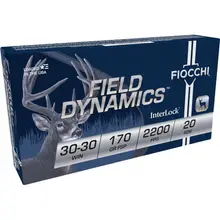 Fiocchi Field Dynamics 30-30 Winchester 170gr FSP Rifle Ammunition - Box of 20