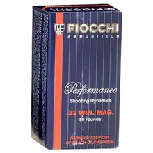 Fiocchi .22 WMR 40 Grain FMJ Ammunition - 50 Rounds Box