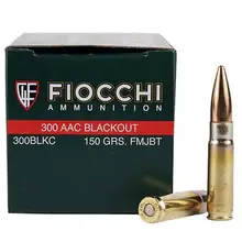 Fiocchi .300 AAC Blackout 150GR FMJBT Ammunition - Box of 50 Rounds