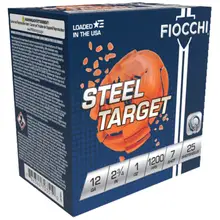 Fiocchi 12 Gauge Steel Target Shotshell 2-3/4" #7, 1 oz, Low Recoil, 250 Rounds Bulk Case
