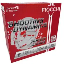 Fiocchi Shooting Dynamics 12 Gauge 2-3/4" 1oz #8 Lead Shot Ammo