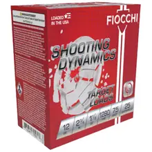 Fiocchi Shooting Dynamics 12 Gauge Shotshell, 2-3/4", #7.5 Lead, 1-1/8 oz