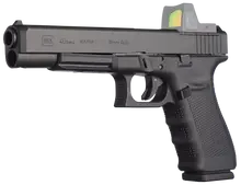 Glock 40 Gen4 MOS Semi-Automatic 10mm Long-Slide Pistol with 6.02" Barrel, Adjustable Sights, and Interchangeable Backstrap Grip - PG4030101MOS