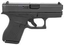 Glock G42 Gen3 Subcompact .380 ACP, 3.25" Barrel, 6+1, Black Frame & Slide, Night Sights, Safe Action Trigger