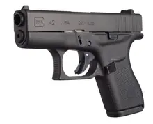 Glock G42 Subcompact .380 ACP 3.25" Barrel 6RD Pistol with Night Sights - Black