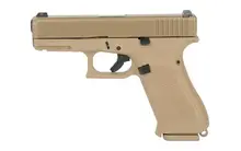 Glock 19X Gen 5 Compact Crossover 9mm Luger, 4.02" Barrel, 10-Round Magazines, Glock Night Sights, Coyote Brown