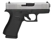Glock 43X Subcompact 9mm Luger 3.41" Ameriglo Night Sights Silver PVD Pistol - 10+1 Rounds