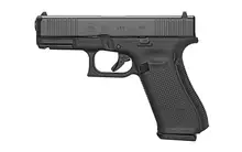 Glock G45 Gen5 9mm Compact Crossover Pistol with 4.02" Marksman Barrel, 17 Rounds, Front Serrations, Three Magazines, and Fixed Sights