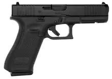 Glock G17 Gen5 9mm Luger 4.49" Barrel 10+1 Rounds Black Pistol with Front Serrations and Interchangeable Backstraps