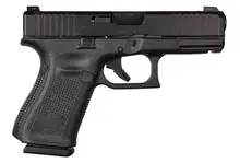 Glock 19 Gen5 9mm PA195S701 with Glock Night Sights, 4.02" Barrel, 10 Round Capacity, Black Interchangeable Backstrap
