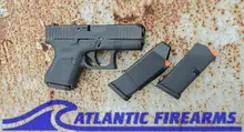 Glock G26 Gen5 Subcompact 9mm Luger Pistol, 3.43" Barrel, 10+1 Rounds, Black NDLC with Front Slide Serrations and Fixed Sights - UA265S201