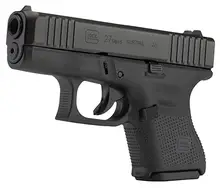 Glock G27 Gen5 Subcompact .40 S&W Pistol, 3.43" Barrel, 9+1 Rounds, Black, Fixed Sights, Safe Action Trigger