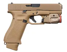 Glock 19X Gen 5 9mm 19RD FDE Compact Handgun with Streamlight TLR7A and 3 Magazines