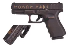 Glock 19 Gen4 Spartan 9MM Luger 4in Burnt Bronze Battle Worn Compact Pistol - 15+1 Rounds