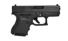 Glock 26 Gen 3 Sub-Compact 9mm Luger Semi-Automatic Pistol with 3.43" Barrel, 10+1 Rounds, 2 Magazines, Black Polymer Grip, Fixed Sights - PI2650201
