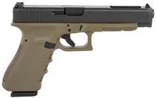Glock 34 Gen 3 Competition 9mm 10RD Pistol - OD Green/Black with 5.31" Barrel and Adjustable Sights