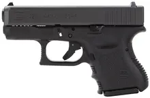 Glock G39 Gen 3 Sub-Compact .45 GAP Pistol with 3.43" Barrel, 6-Round Magazines, Black Steel Slide, Polymer Grip, Fixed Sights