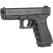 Glock G20 10mm 4.60" 15+1 Round Matte Black Pistol with Fixed Sights and Poly Grip