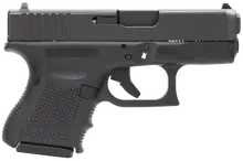 Glock 33 Gen 4 Subcompact .357 SIG Pistol, 3.43" Barrel, 9+1 Rounds, Black Frame & Slide, Interchangeable Backstrap Grip, Fixed Sights