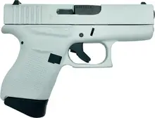 GLOCK 43 WHITEOUT WHITE 9MM 3.39-INCH BARREL 6-ROUNDS GRABAGUN EXCLUSIVE