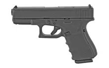 Glock G19 Gen4 MOS Compact 9mm Luger Pistol with 4.02" Barrel, Black Frame, Optic Cut Slide, 15+1 Rounds, Modular Backstrap, and Optics Ready