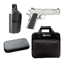 AUTO ORDNANCE 1911-A1 .45 ACP 7RD SEMI-AUTOMATIC PISTOL WITH GRITR 1911 IWB LEFT HAND HOLSTER, GRITR MULTI-CALIBER CLEANING KIT AND GRITR SOFT PISTOL CASE