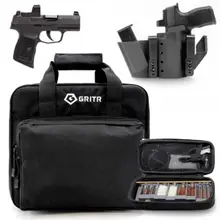 SIG SAUER P365 380 AUTO 3.1IN 2X10RD ROMEO ZERO ELITE MICRO-COMPACT PISTOL WITH GRITR IWB EDC RIGHT HAND GUN HOLSTER, GRITR MULTI-CALIBER CLEANING KIT AND GRITR SOFT PISTOL CASE