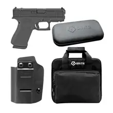 GLOCK G43X 9MM PISTOL WITH GRITR IWB LH HOLSTER, CLEAN KIT AND PISTOL CASE