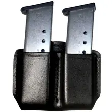 GOULD  GOODRICH OPEN TOP DOUBLE MAGAZINE CASE FOR SINGLE STACK MAGAZINES LEATHER BLACK B881-1