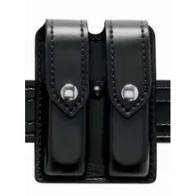 SAFARILAND 77 DOUBLE MAGAZINE POUCH, FOR GLOCK 17 AND 22, PLAIN BLACK
