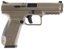 Century Canik TP9SF Special Forces 9mm Luger 4.46" Desert Tan Pistol with Interchangeable Backstrap and Warren Tactical Sights - 18+1 Rounds