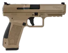 Canik TP9SA Mod.2 9mm Luger 4.46" 18+1 Round Semi-Automatic Pistol, Flat Dark Earth Finish with Interchangeable Backstrap Grip and 2 Magazines