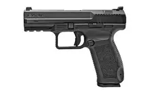 Canik TP9DA 9mm Semi-Automatic Pistol with 4.07" Barrel, 18+1 Round Capacity, Black Polymer Grip, Includes 2 Magazines & Holster